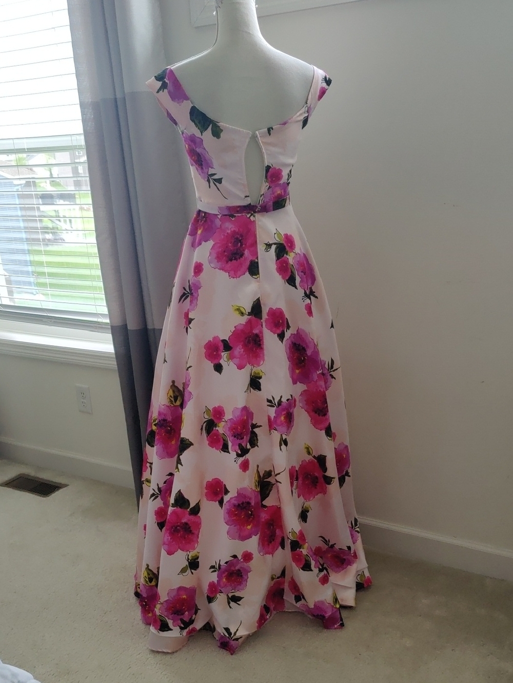 City Studio Shoulder Off Floral Ball Gown Y2K Cottagecore Romantic Chic Prom - Picture 5 of 16